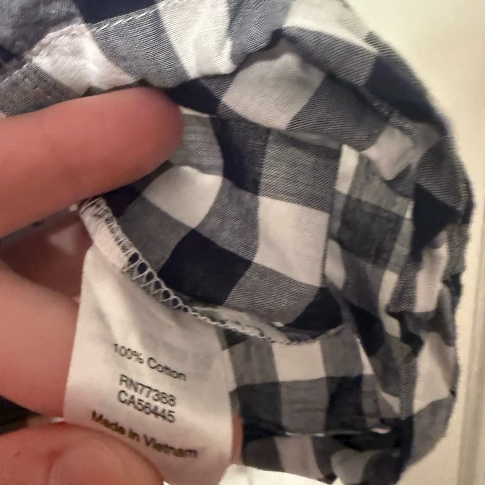 J. Crew Checkered Sleeveless Top in Navy and White
